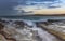 Sunrise Seascape with Clouds and Rocks