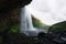 Sunrise on Seljalandfoss waterfall