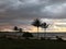 Sunrise in September in Wailua Bay on Kauai Island, Hawaii.