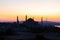Sunrise silhouette of Hagia Sophia Mosque, Istanbul, Turkey