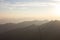 Sunrise and Silhouette Mountain at Thong Pha phum