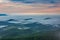 Sunrise Sky and Fog over the Shenandoah Valley Virginia