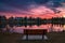 Sunrise Sky Reflecting On A Spring Park Lake