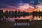 Sunrise Sky Reflecting On A Spring Park Lake