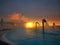 Sunrise at the spa thermal water