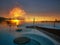 Sunrise at the spa thermal water