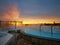 Sunrise at the spa thermal water