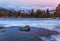 Sunrise on Sprague Lake in Rocky Mountain National park