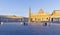 Sunrise in St. Peter`s Square in the Vatican