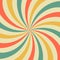 Sunrise sun rays in retro starburst style spiraling. Background template for circus posters. flat vector