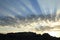 Sunrise Sunbeams over the Badlands in South Dakota