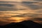 Sunrise, sunset over mountains silhouette background. Wallpaper, card