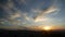 Sunrise on the Tatra Mountains. A distant mountain panorama.