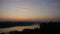 Sunrise Time Lapse on Danube River with Belgrade Buildings in Background