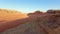 Sunrise timelapse over Red Mars like landscape in Wadi Rum desert, Jordan, this location was used as set for many science fiction