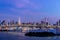 Sunrise Tokyo tower and Rainbow bridge