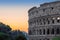 Sunrise view of Colosseum in Rome, Italy,