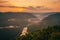 Sunrise view from Grandview, in the New River Gorge, West Virginia