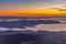 Sunrise view of Hobart from Mount Wellington in Australia