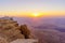 Sunrise view of Makhtesh (crater) Ramon, in the Negev Desert