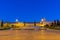 Sunrise view of mosteiro dos Jeronimos through praca do imperio