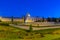 Sunrise view of mosteiro dos Jeronimos through praca do imperio