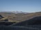 Sunrise view on Myrdalsjokull glacier. from Botnar campsite at Iceland on Laugavegur hiking trail, green valley in volcanic