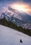 Sunrise View Over A Wintry Banff Lookout