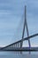 Sunrise view at Pont de Normandie, Seine bridge in France