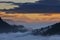 Sunrise view from Poon Hill, Ghorepani Dhaulagiri massif, Himalaya Nepal