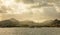 Sunrise view of Rodney bay with yachts anchored in the lagoon, Saint Lucia, Caribbean sea