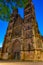 Sunrise view of Saint Lorenz cathedral in Nurnberg, Germany