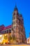 Sunrise view of Saint Lorenz cathedral in Nurnberg, Germany