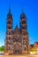 Sunrise view of Saint Lorenz cathedral in Nurnberg, Germany
