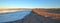 Sunrise view of Surfers Knoll beach with tidal erosion at Ventura California USA