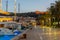 Sunrise view of waterfront of Hvar town in Croatia