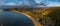 Sunrise views over the bay with boats and mountain ranges from Patonga