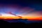 Sunrise volcanos Semeru and Bromo mount in East Java