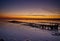 Sunrise at the Waddenzee in the Netherlands