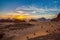Sunrise on Wadi Rum desert