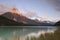 Sunrise at Waterfowl Lake in Canadian Rockies