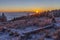 Sunrise in winter landscape near Velka Destna, Orlicke mountains, Eastern Bohemia, Czech Republic