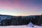 Sunrise on a winter mountain