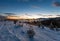 Sunrise winter mountain landscape (Carpathian).