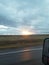 Sunrise wyoming drive road mirror