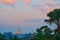 The sunrise in Yangon, Myanmar