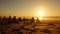 Sunrise Yoga on the Beach. Generative ai