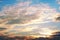 Sunrises  clouds. Cumulonimbus stones from Latin cumulus clouds, heaped up and nimbus, rainfall is a dense, towering vertical