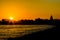 Sunrises over La Malecon, the dramatic sea wall protecting Havana, Cuba