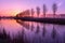 Sunrising above a canal in Holland